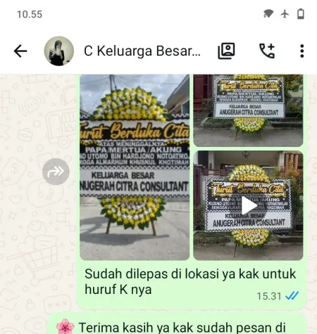 Pengiriman Papan Bunga Duka Balai Kartini
